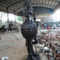 Europe style cast bronze warrior with weapon statue for garden